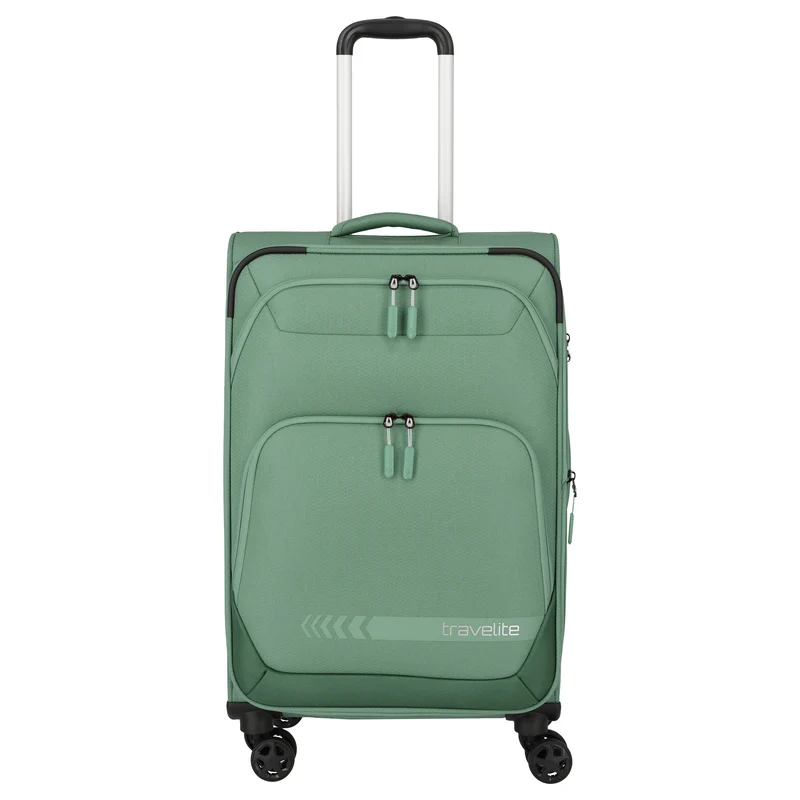 Travelite Kick Off - Trolley de 4 ruedas M 67 cm expandible (Sage Green)