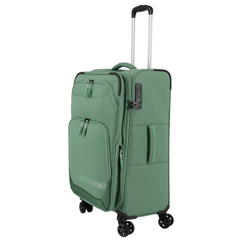 Travelite Kick Off - Trolley de 4 ruedas M 67 cm expandible (Sage Green)