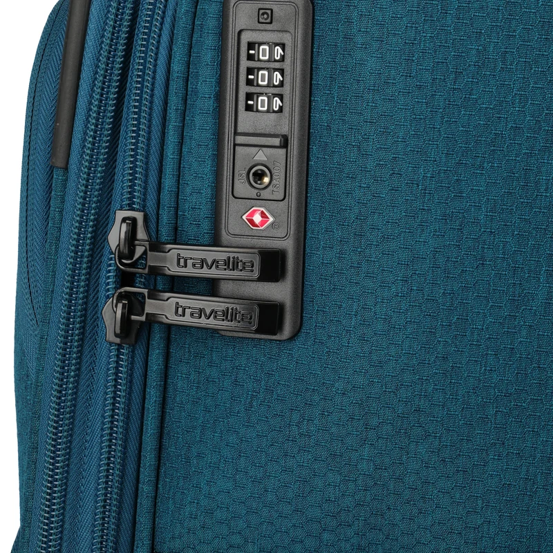 Travelite Kick Off - Trolley con 4 ruedas Set 3 piezas (petrol)