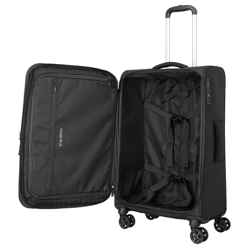 Travelite Kick Off - Trolley con 4 ruedas Set 3 piezas (black)