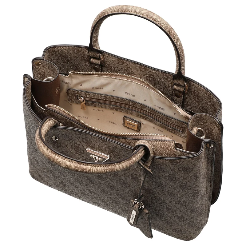 Guess Meridian II Girlfriend - Bolso de mano 30 cm (latte logo)