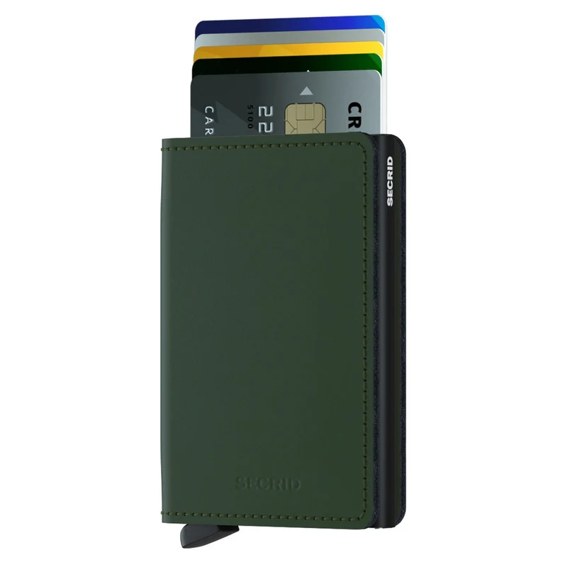 Secrid Matte Slimwallet - Cartera RFID 6.8 cm (green-black)