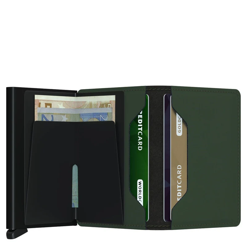 Secrid Matte Slimwallet - Cartera RFID 6.8 cm (green-black)