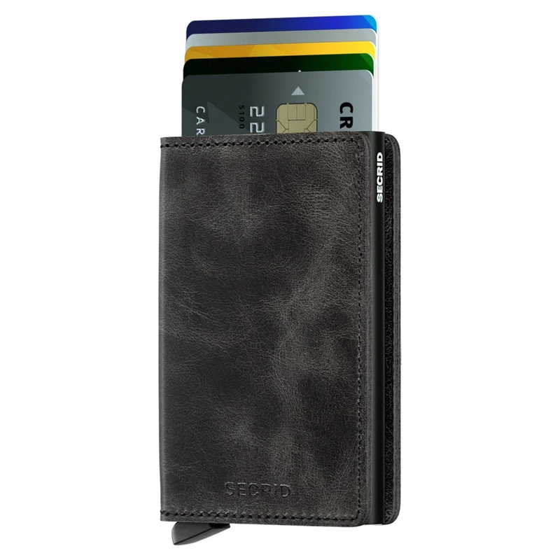 Secrid Vintage Slimwallet - Cartera RFID 6.8 cm (black)