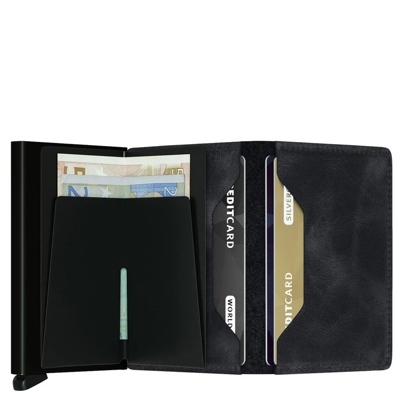 Secrid Vintage Slimwallet - Cartera RFID 6.8 cm (black)