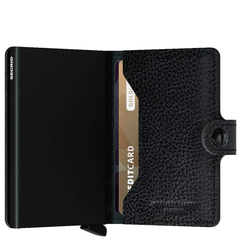 Secrid Vegetable Tanned Miniwallet - Cartera RFID 6.5 cm (black-black)