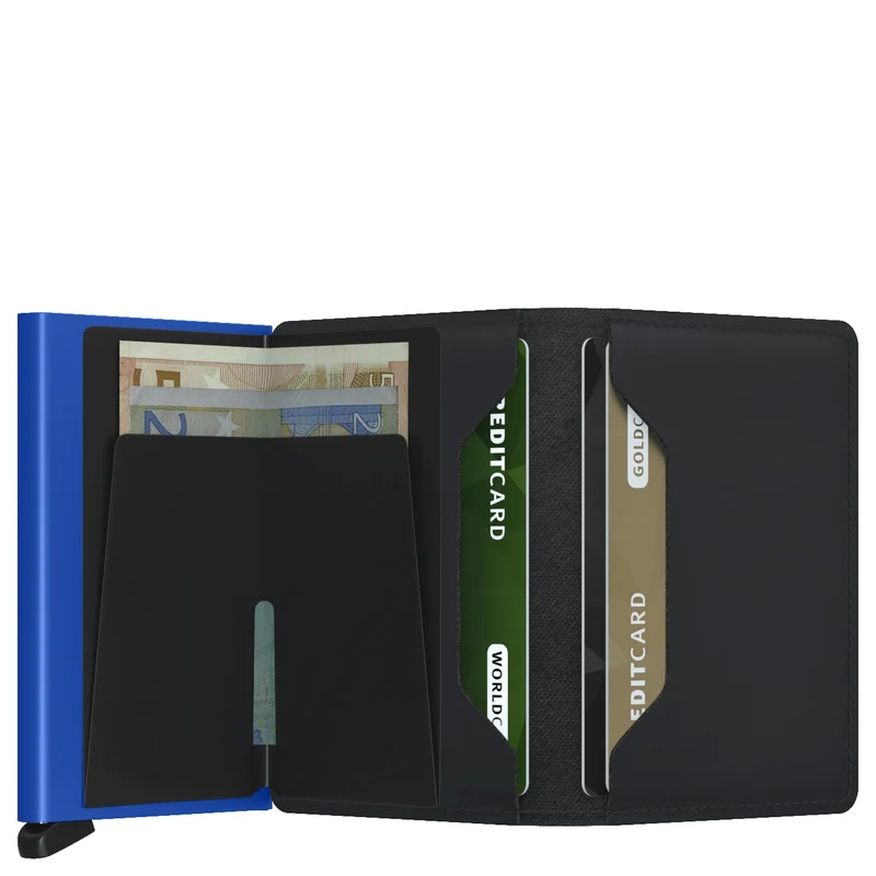 Secrid Matte Slimwallet - Cartera RFID 6.8 cm (black-blue)