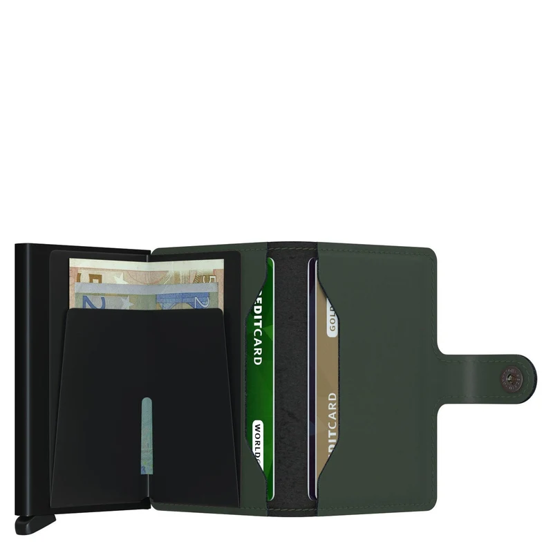 Secrid Matte Miniwallet - Cartera RFID 6.5 cm (green-black)