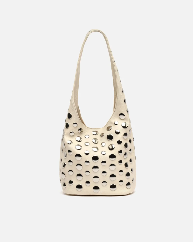 Tudi-1 bolso de hombro pequeño con detalles metálicos ED.