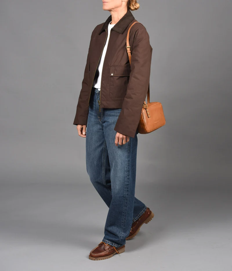 Bandolera mediana de piel THB Slim