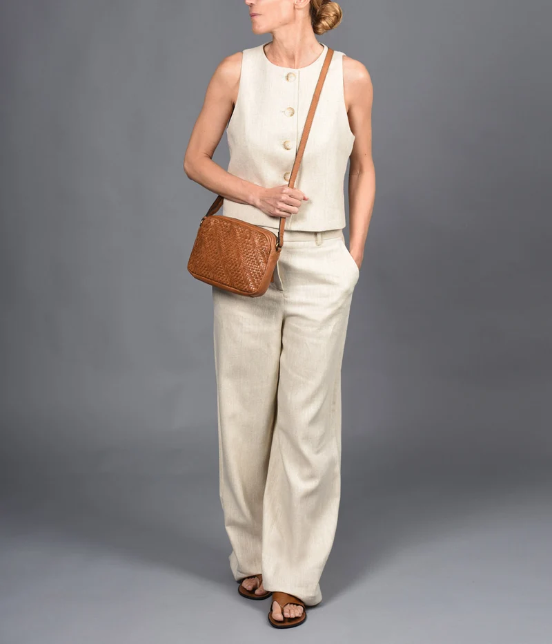 Bandolera de piel THB Plait