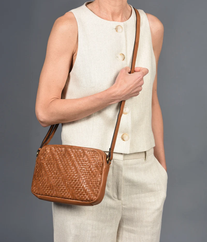 Bandolera de piel THB Plait