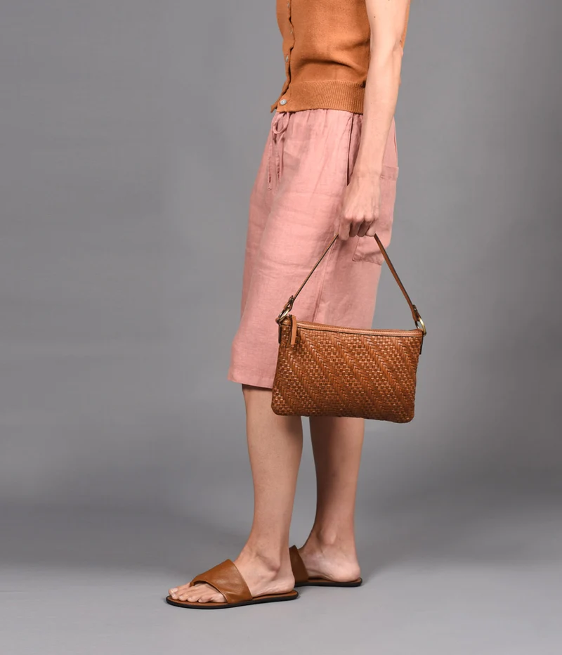 Bolso de hombro de piel THB Plait
