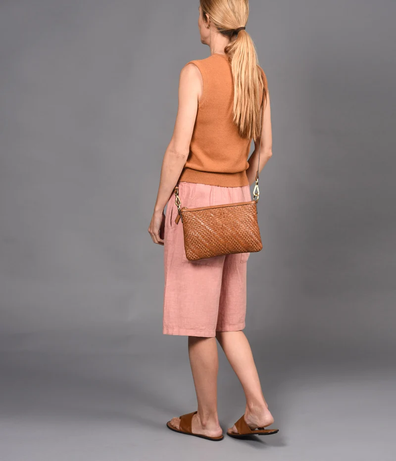 Bolso de hombro de piel THB Plait