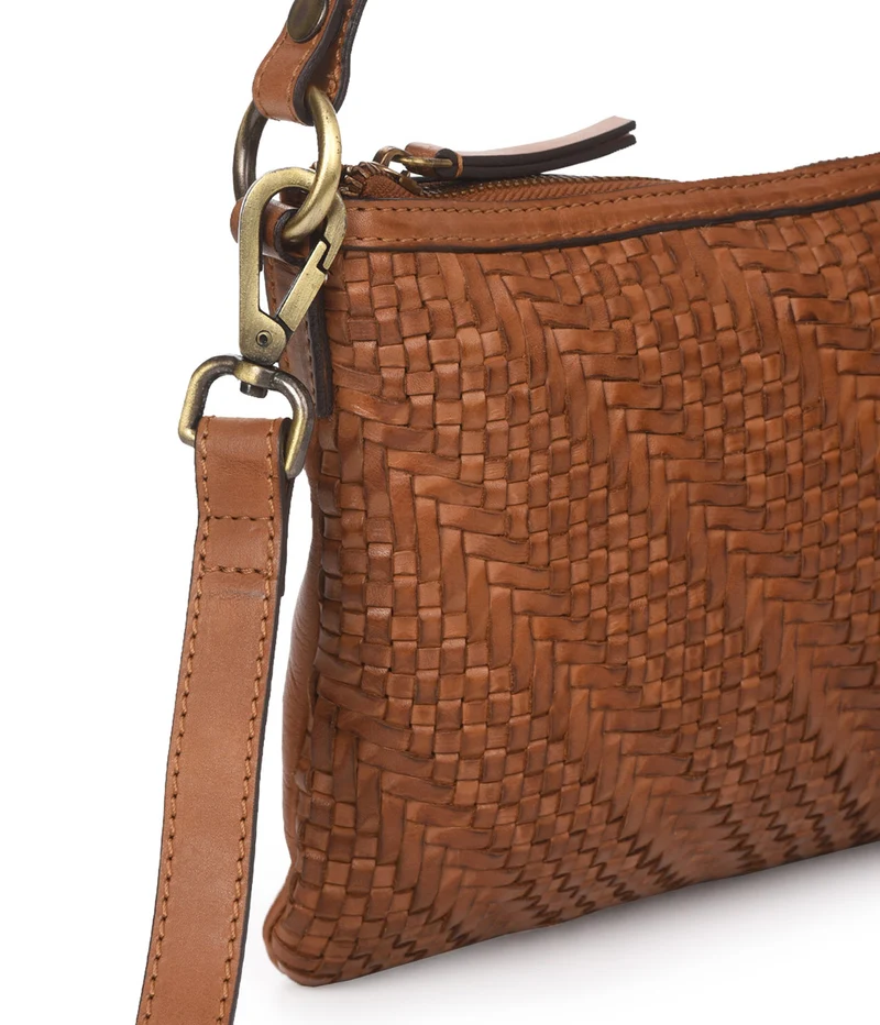 Bolso de hombro de piel THB Plait