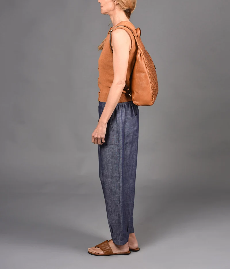 Mochila antirrobo de piel THB Plait