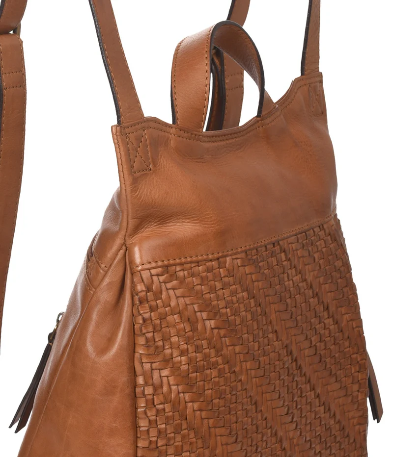 Mochila antirrobo de piel THB Plait