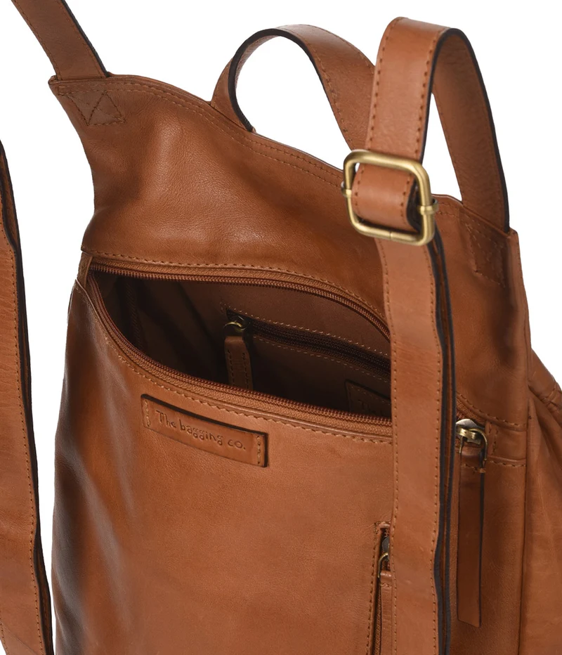 Mochila antirrobo de piel THB Plait