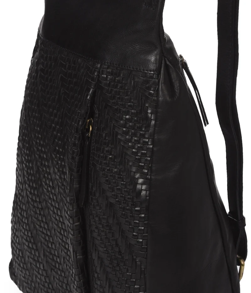 Mochila antirrobo de piel THB Plait