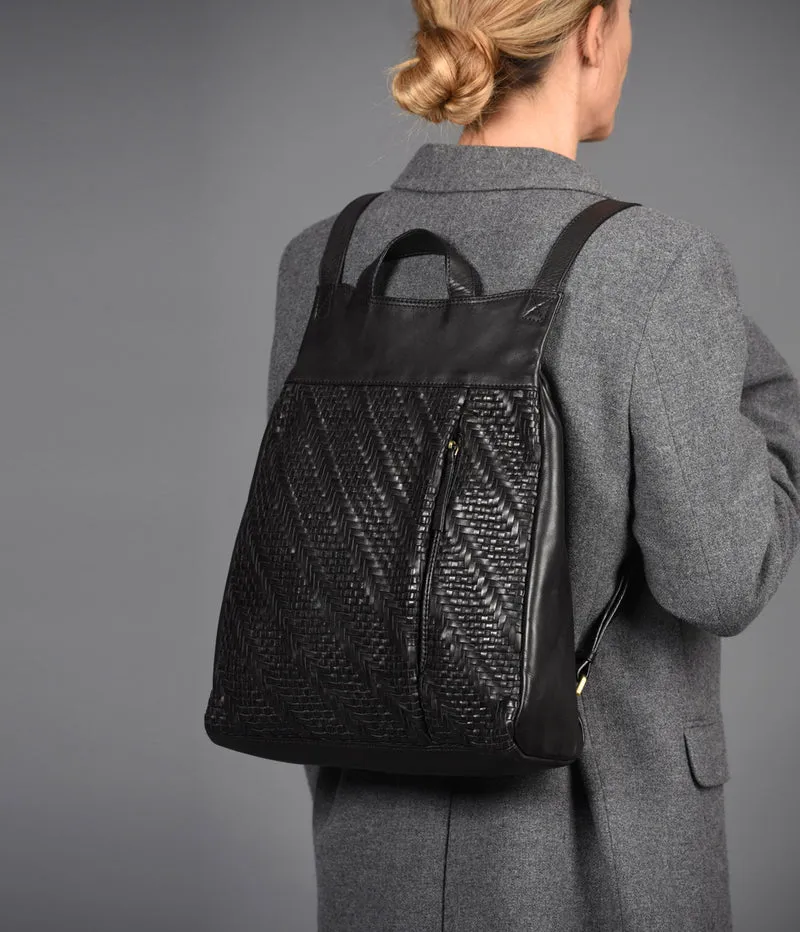 Mochila antirrobo de piel THB Plait