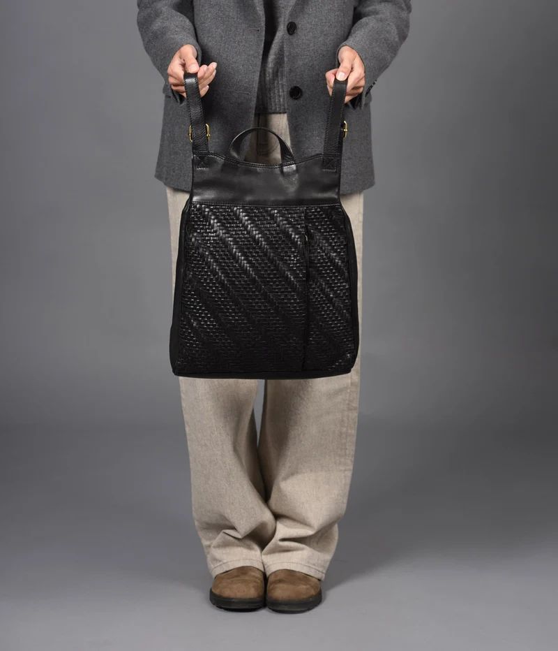 Mochila antirrobo de piel THB Plait
