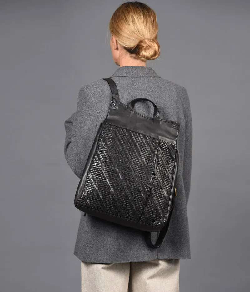 Mochila antirrobo de piel THB Plait