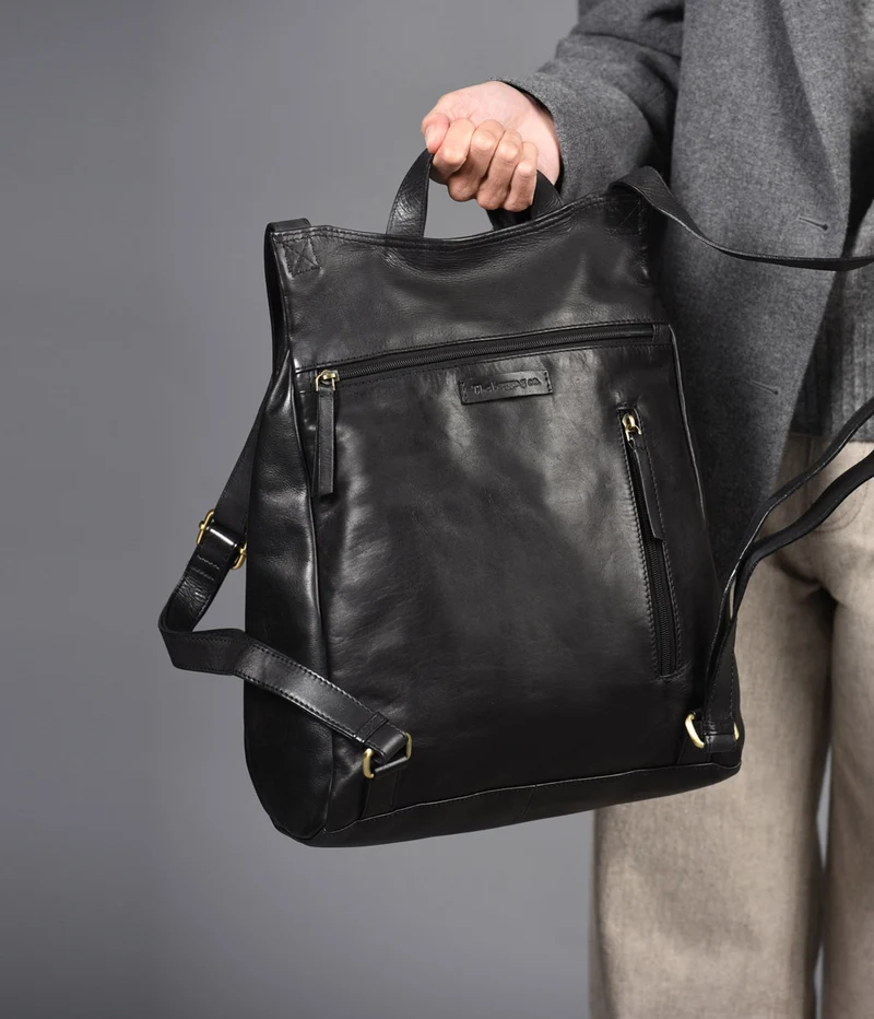 Mochila antirrobo de piel THB Plait