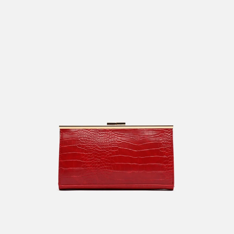 Imelda bolso de fiesta pequeño con correa y estampado animal print ED.