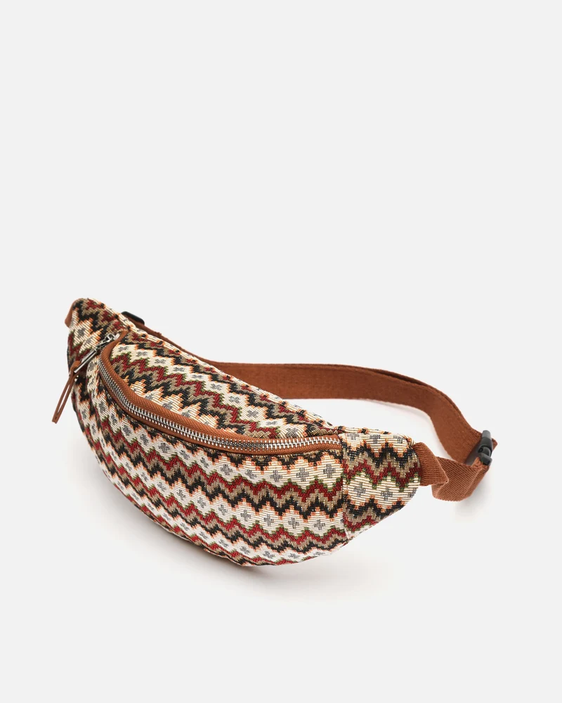 Penji riñonera con estampado jacquard ED.