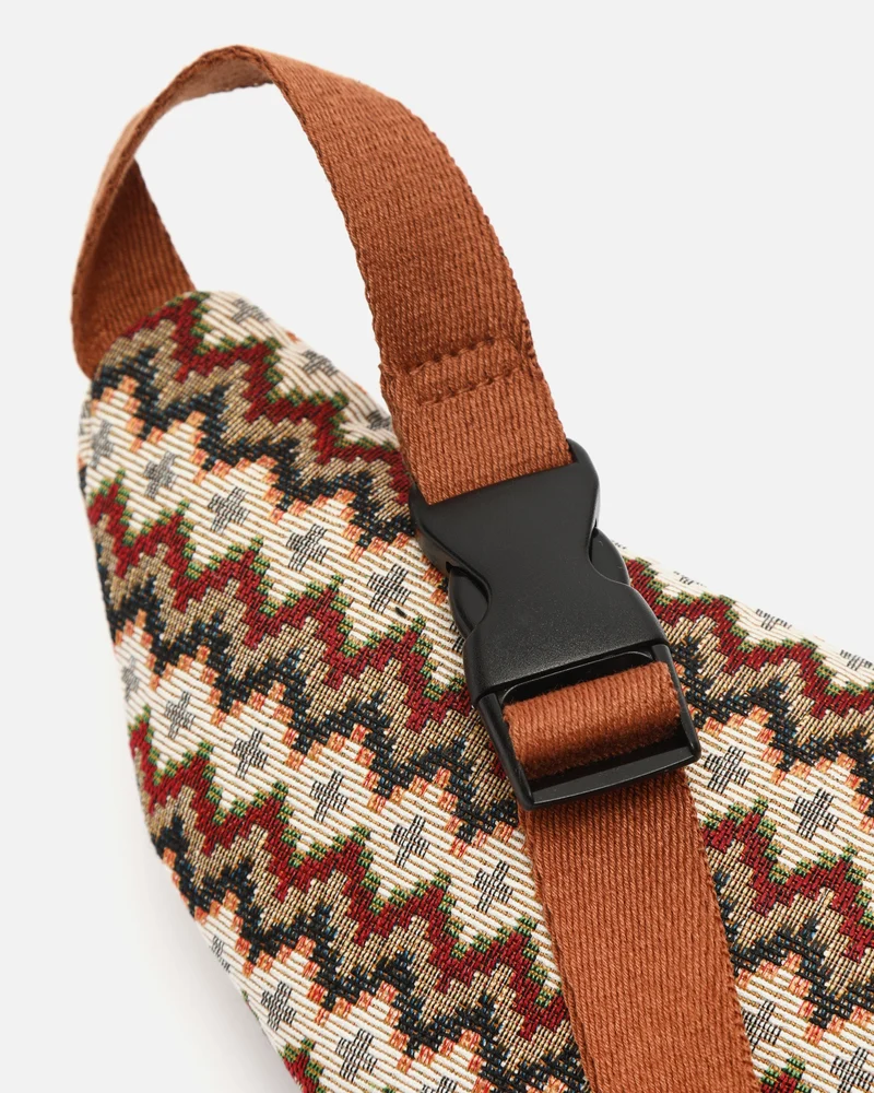 Penji riñonera con estampado jacquard ED.
