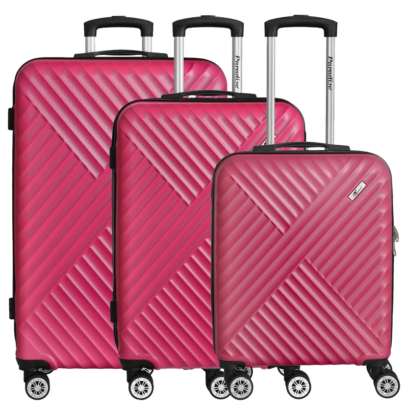 Paradise by CHECK.IN Kingston - Set de trolley con 4 ruedas 3 piezas (pink)