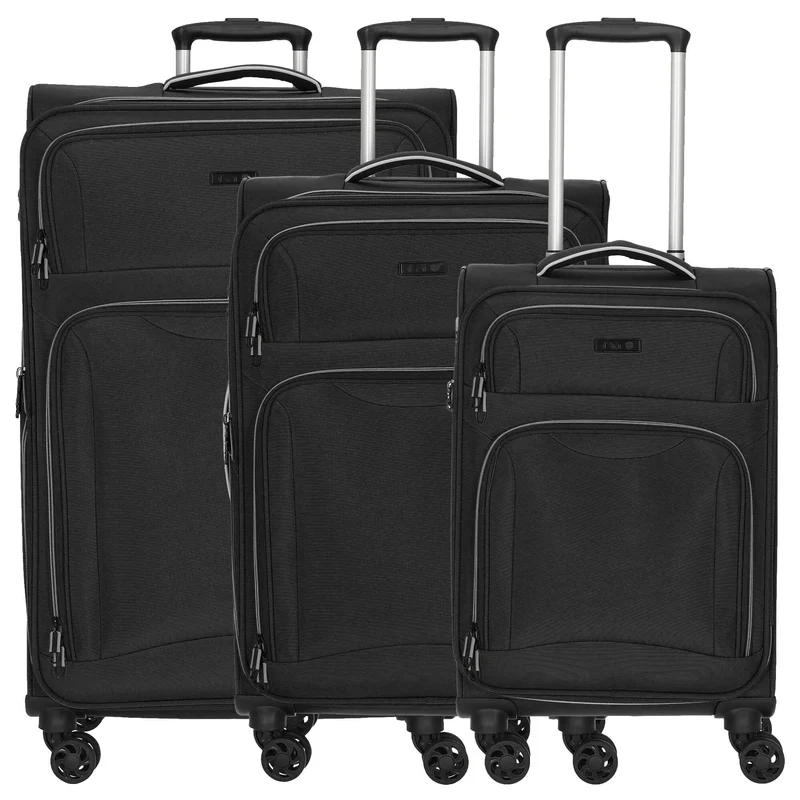D&N Travel Line 9204 - Set de trolley, 3 piezas (schwarz)