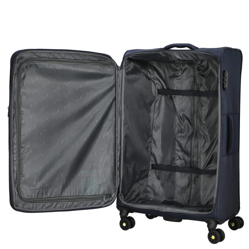 D&N Travel Line 9704 - Juego de trolley, 3 piezas (dark blue)