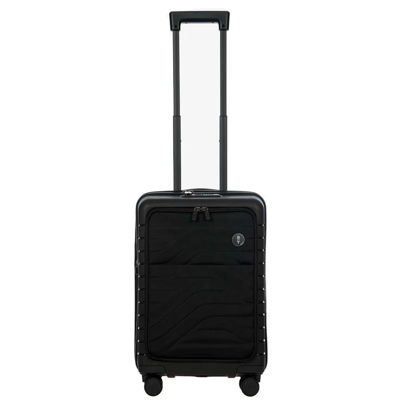 Brics BY Ulisse - Trolley de cabina con 4 ruedas y bolsillo delantero 55 cm expandible USB (black, 55 cm (Vortasche))