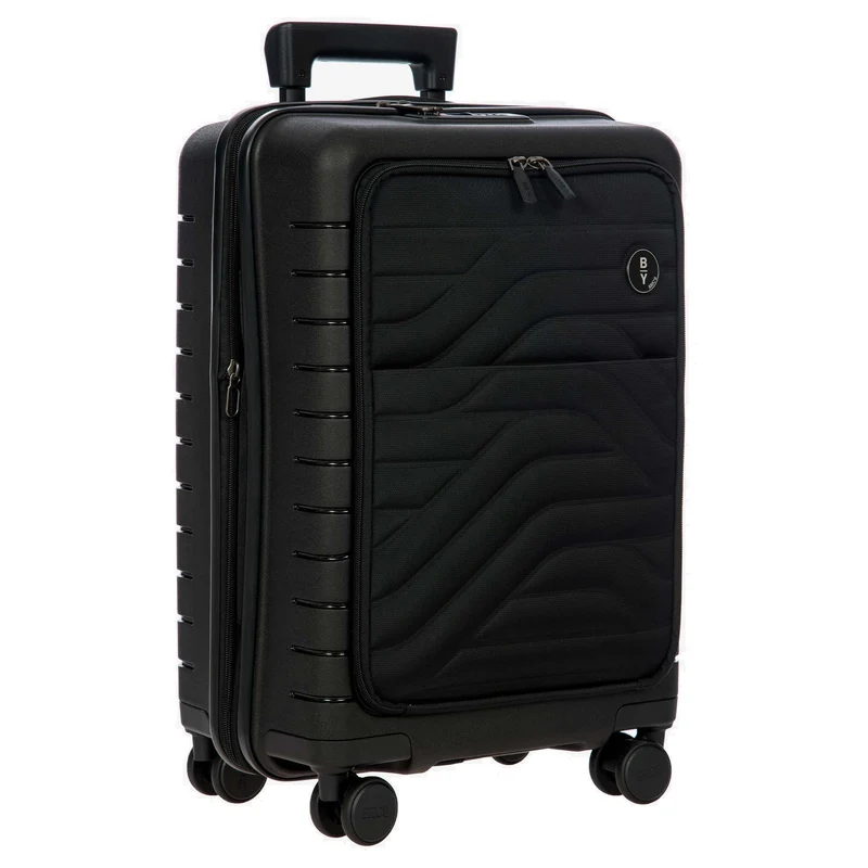Brics BY Ulisse - Trolley de cabina con 4 ruedas y bolsillo delantero 55 cm expandible USB (black, 55 cm (Vortasche))