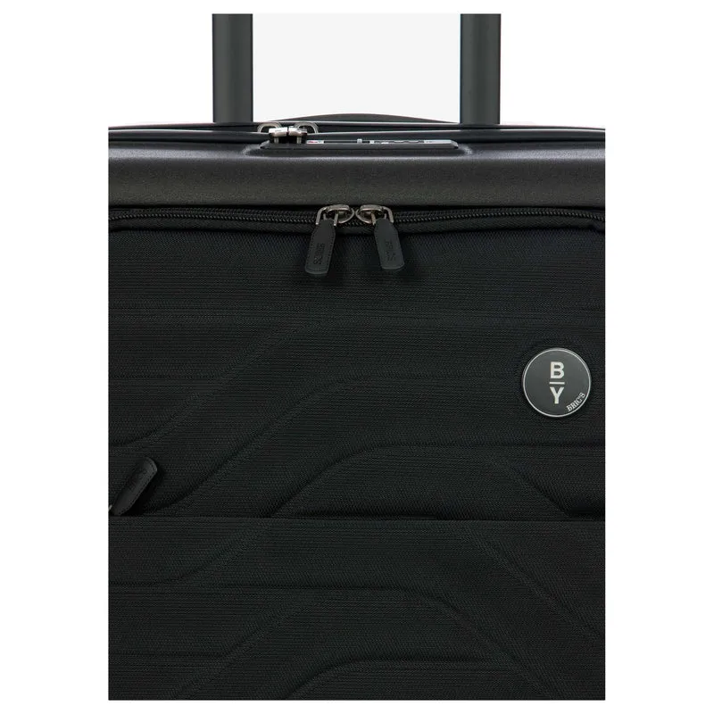 Brics BY Ulisse - Trolley de cabina con 4 ruedas y bolsillo delantero 55 cm expandible USB (black, 55 cm (Vortasche))