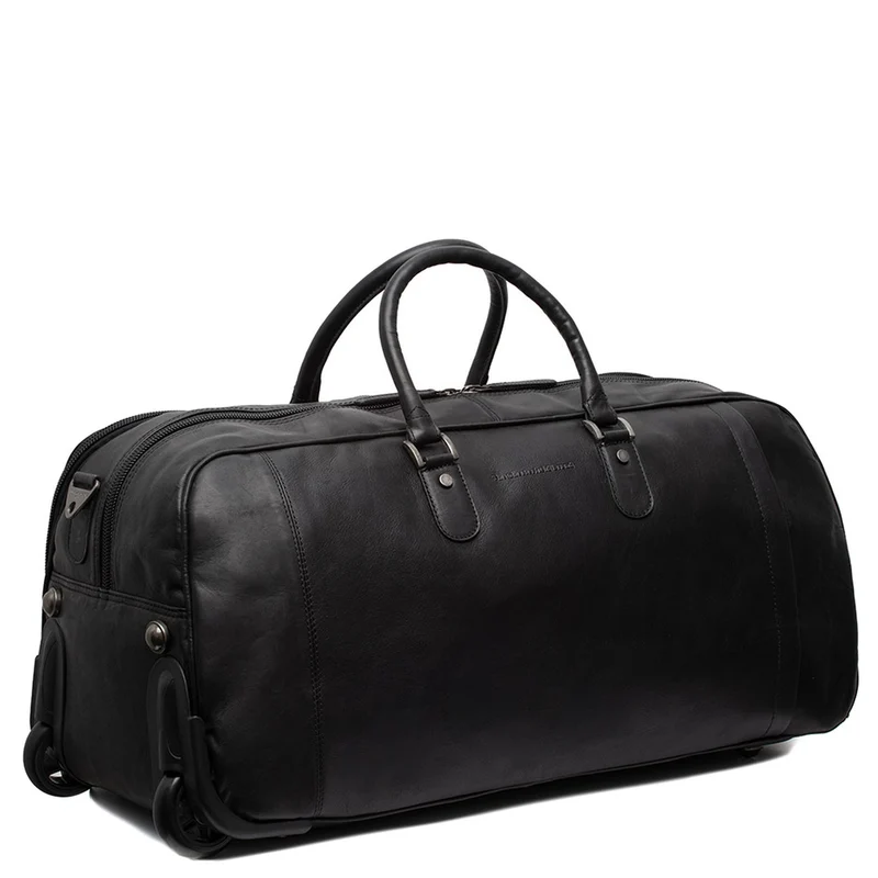 The Chesterfield Brand Jayven - Bolsa de viaje con ruedas de cuero 60 cm (black)