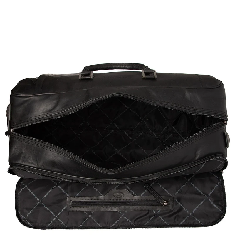 The Chesterfield Brand Jayven - Bolsa de viaje con ruedas de cuero 60 cm (black)