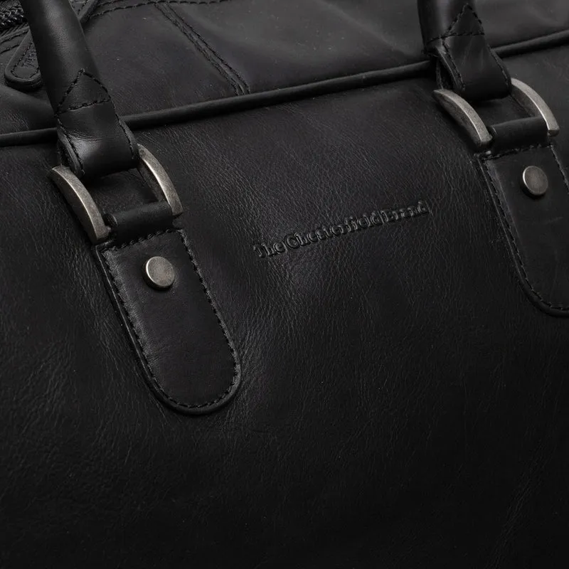 The Chesterfield Brand Jayven - Bolsa de viaje con ruedas de cuero 60 cm (black)