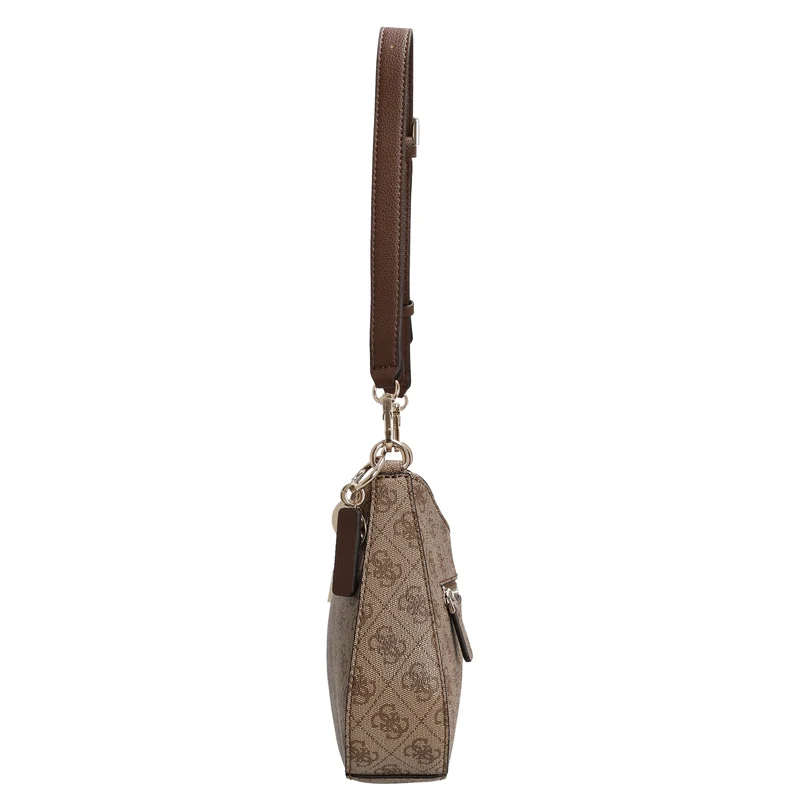 Guess Noelle II Top Zip - Bolso de hombro 28 cm (latte logo/brown)