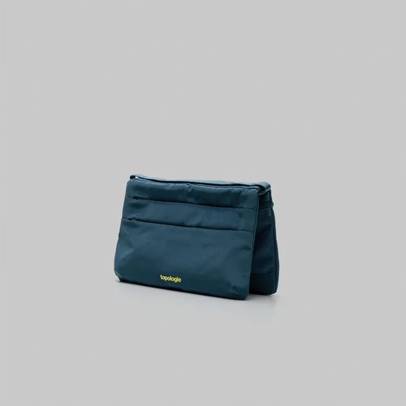 Flat Sacoche Small Deap Teal Tech Sateen