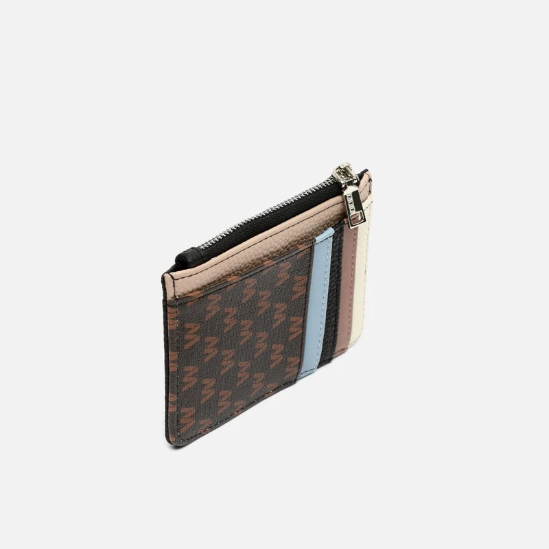 Ivanka tarjetero con estampado monogram ED.