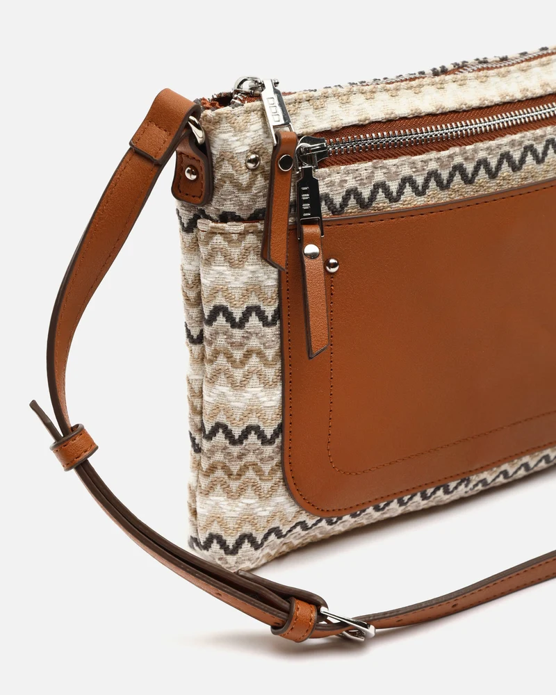 Tarvos bolso bandolera pequeño con estampado jacquard ED.