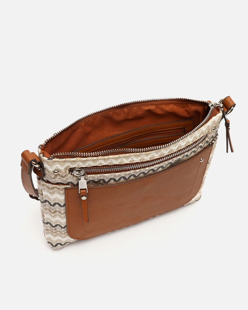 Tarvos bolso bandolera pequeño con estampado jacquard ED.