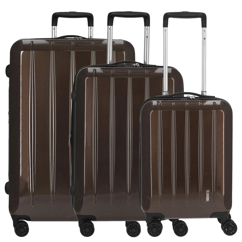 CHECK.IN London 2.0 Juego de trolley 3 piezas (carbon champagner)