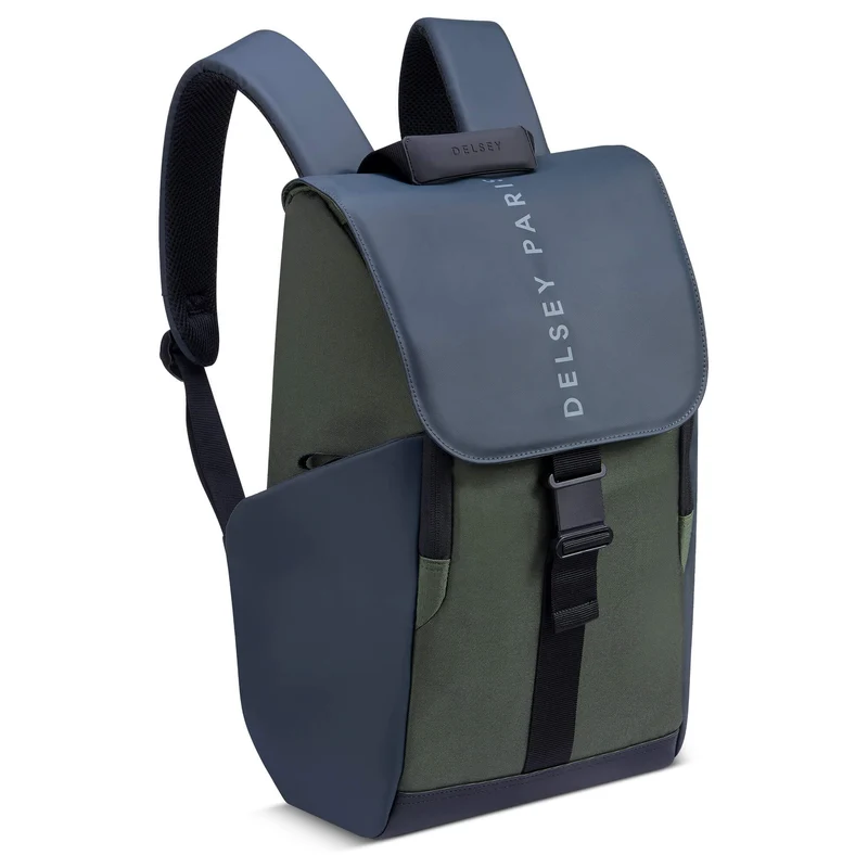 Delsey Paris Securflap - Mochila 15" 45.5 cm RFID (blau grün)