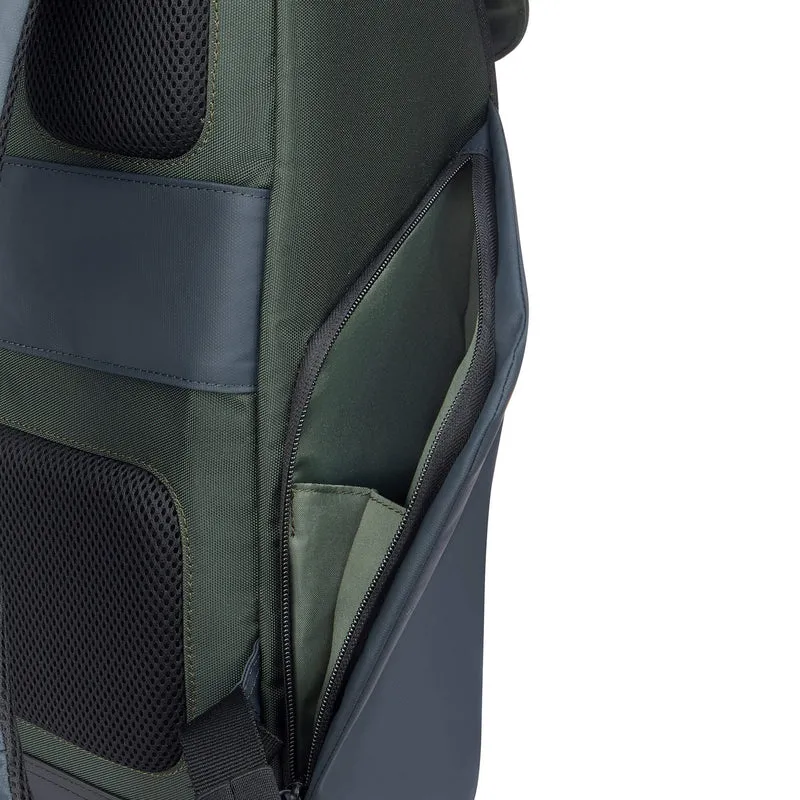 Delsey Paris Securflap - Mochila 15" 45.5 cm RFID (blau grün)