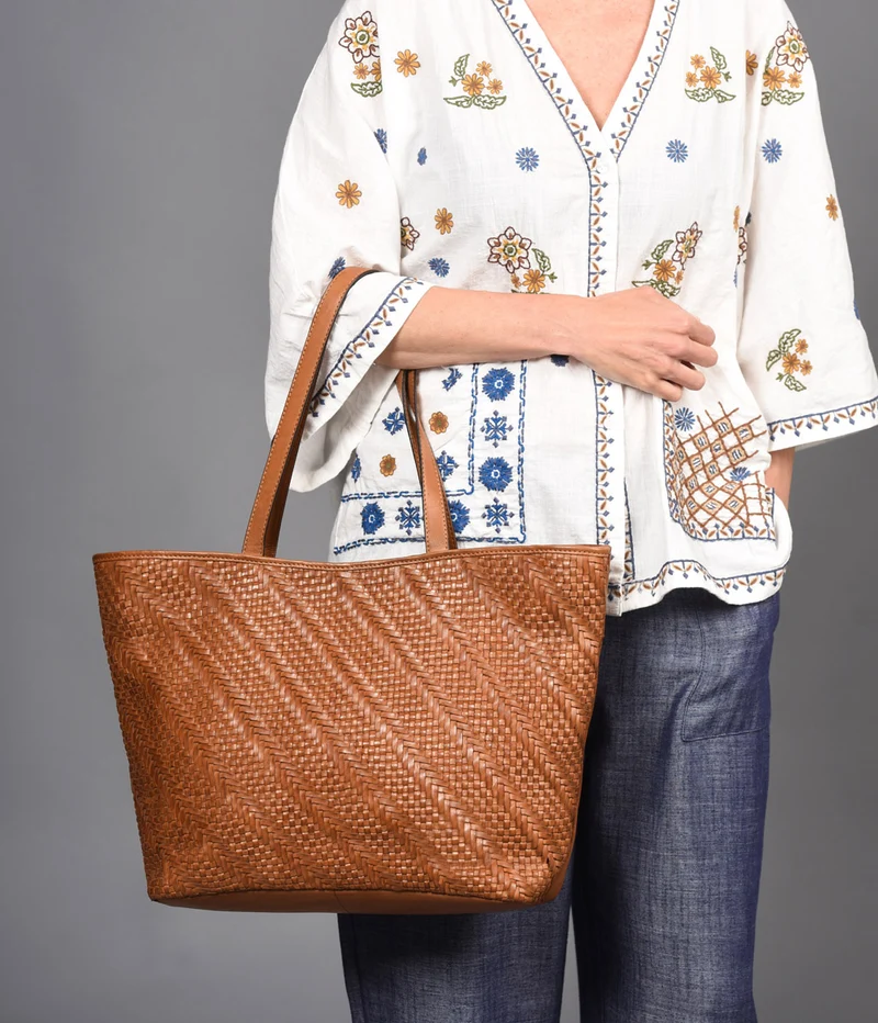 Shopper de piel THB Plait