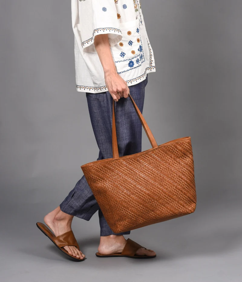 Shopper de piel THB Plait