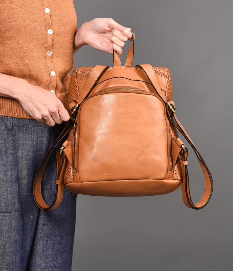 Mochila antirrobo de piel THB Hole
